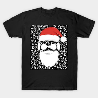 Hipster Santa Claus Reindeer Ugly Christmas Xmas Sweater T-Shirt